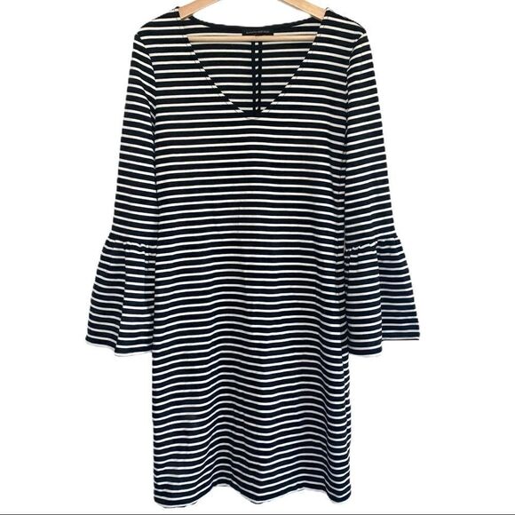 Banana Republic Striped Bell Sleeve Shift Dress - Picture 1 of 5